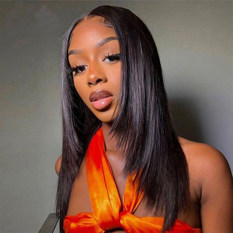 Blinghair Bone Straight Layer Inner Buckle Lace Wigs