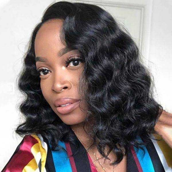 Wholesale Loose Deep Wave Short Bob Wigs Blunt Cut Lace Closure Wig