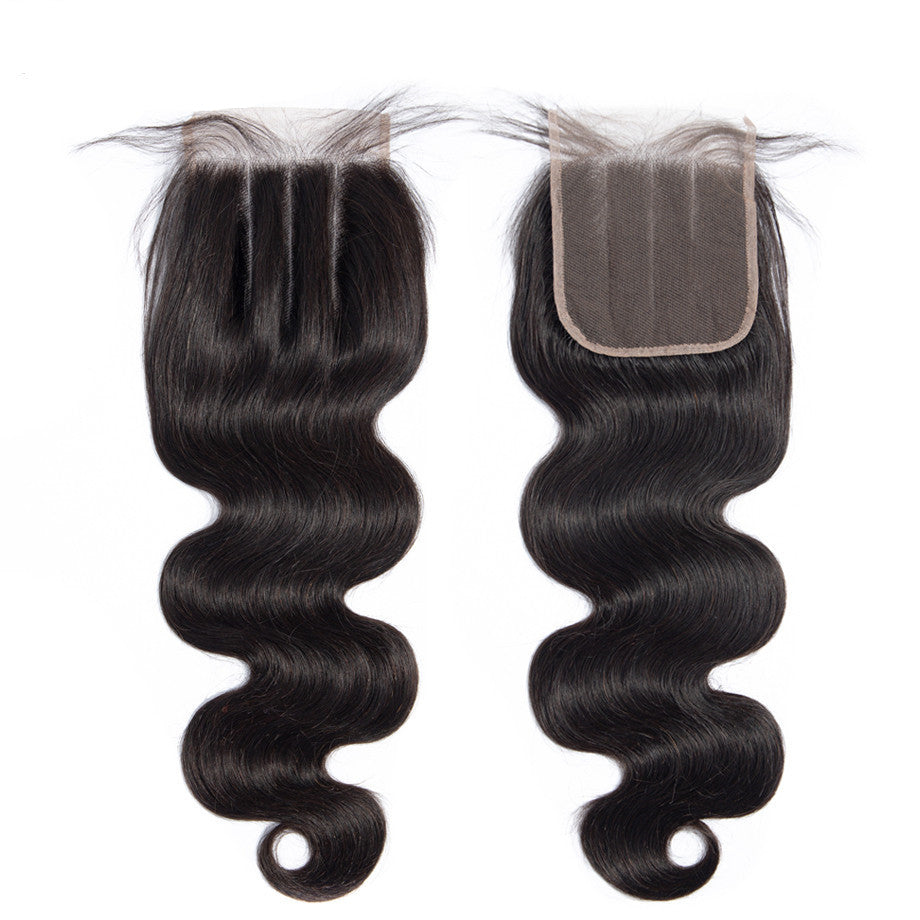 Body Wave Closure 4*4  Lace Closure Human Hair Natural Color bling hair - Bling Hair