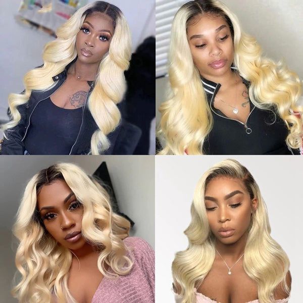 Brazilian Body Wave 3 Bundles 100% Human Hair Weave Bundles 1B/613 Color Virgin Hair 12A Grade Bling Hair