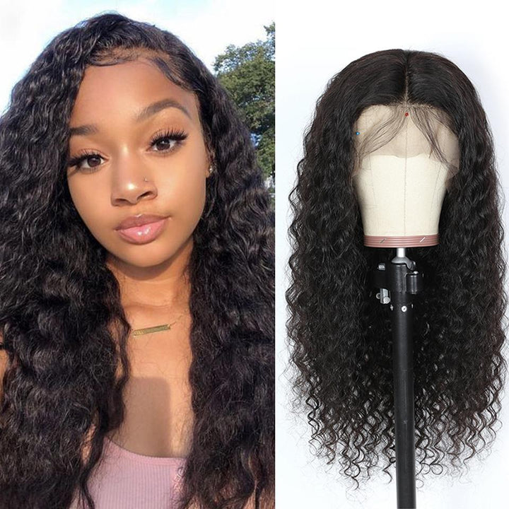 Deep Wave Wig 13*4 Transparent Lace Front Wigs 180%&220%&250% Density Brazilian Human Hair Wigs bling hair