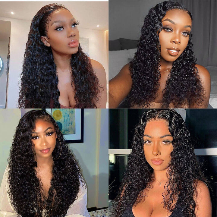 Water Wave Hair 3 Bundles With 4×4 Closure 15A Grade 100% Virgin Hair Weave Bling Hair