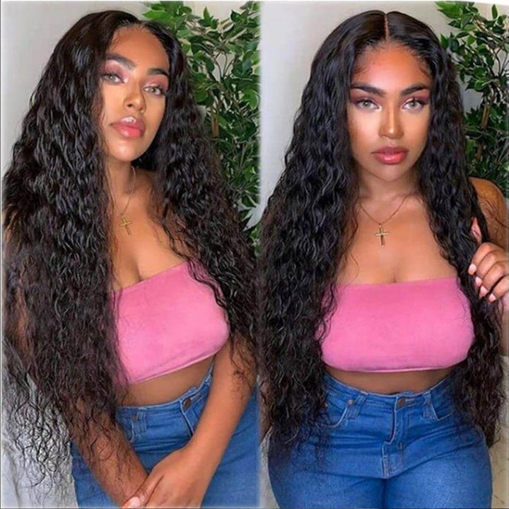 Water Wave Hair 3 Bundles With 4×4 Closure 15A Grade 100% Virgin Hair Weave Bling Hair