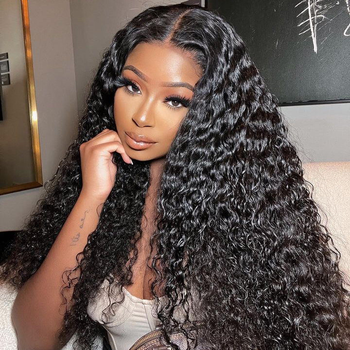 13x4 HD Lace Front Wig Virgin Hair With Baby hair Deep Wave Human Hair Wigs Melted Match All Skin