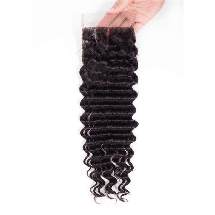 Deep Wave Closure 4*4  Lace Closure Natural Color Bling hair - Bling Hair