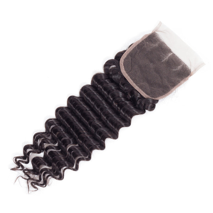 Deep Wave Closure 4*4  Lace Closure Natural Color Bling hair - Bling Hair