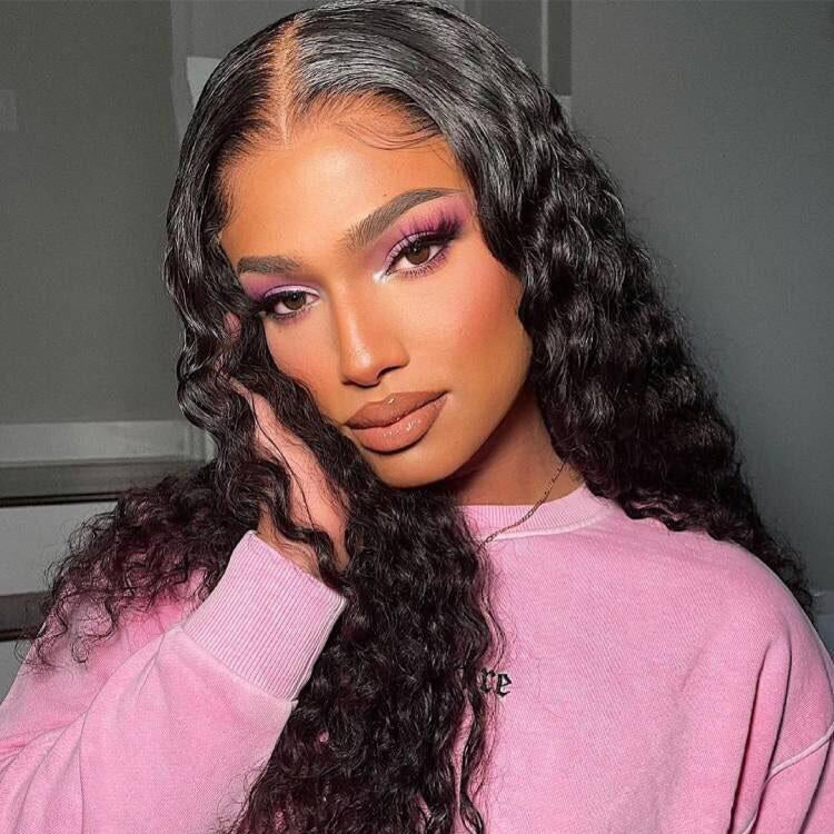 Buy One Get One Free 4x4 Deep Wave Wig Plus Peakaboo Colored Bob Wig
