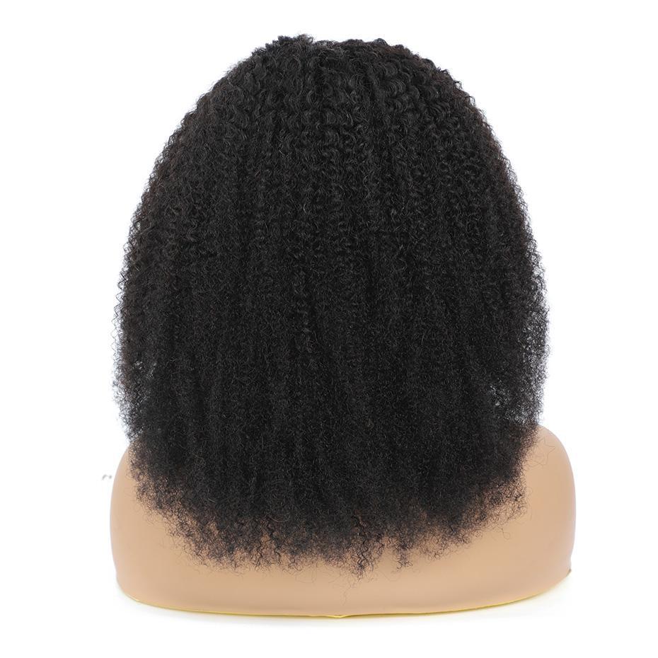Flash Deal Afro Kinky Curly Headband Human Hair Wigs No Code Needed