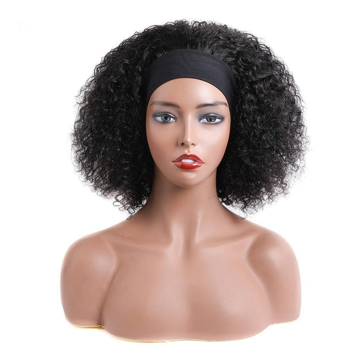 Glueless Headband Wig Afro Kinky Curly 180% 220% Density Human Hair Wigs Bling Hair
