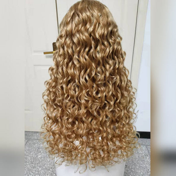 Honey Blonde HD Lace Front Wig Loose Deep Pre-Plucked Human Hair Wigs