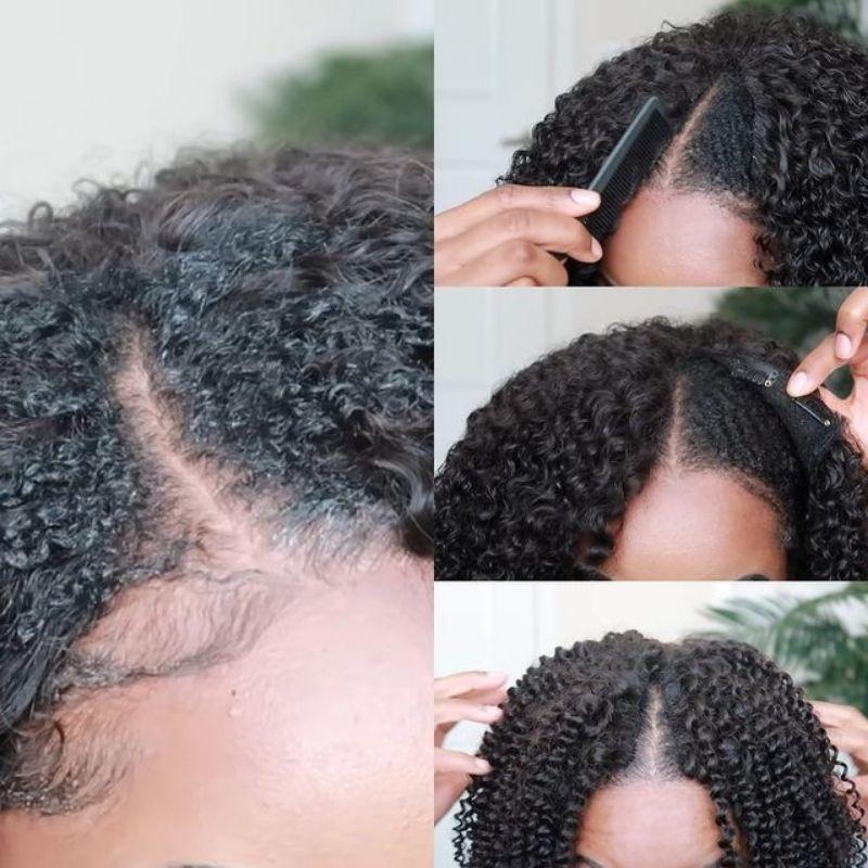 Blinghair Curly V Part Wigs Meets Natural Scalp No Leave Out Beginner Friendly No Glue