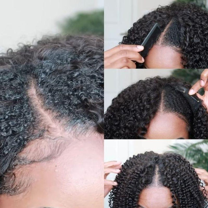 Blinghair Curly V Part Wigs Meets Natural Scalp No Leave Out Beginner Friendly No Glue
