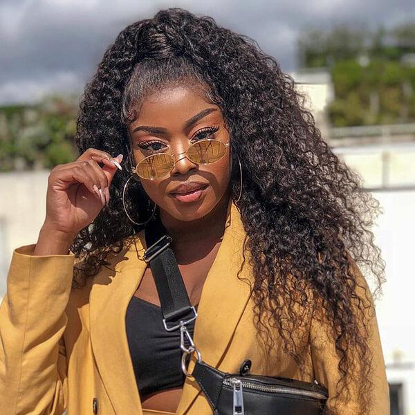 Kinky Curly 4 Bundles With 4×4 Free Part Closure 100% Virgin Hair 15A Grade Bling Hair