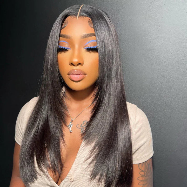 Blinghair Bone Straight Layer Inner Buckle Lace Wigs