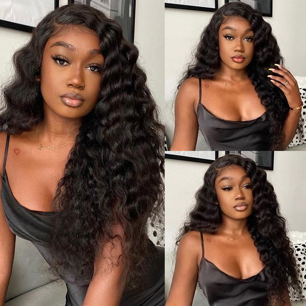Brazilian Loose Deep Wave 3 Bundles 100% Human Hair Weave Bundles Virgin Hair Extension Bling Hair