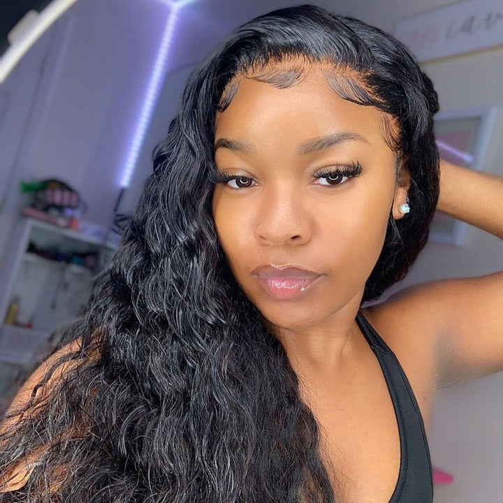 Loose Deep Bundles With 13×4 Lace Frontal 10A Grade 100% Human Virgin Hair Bling Hair
