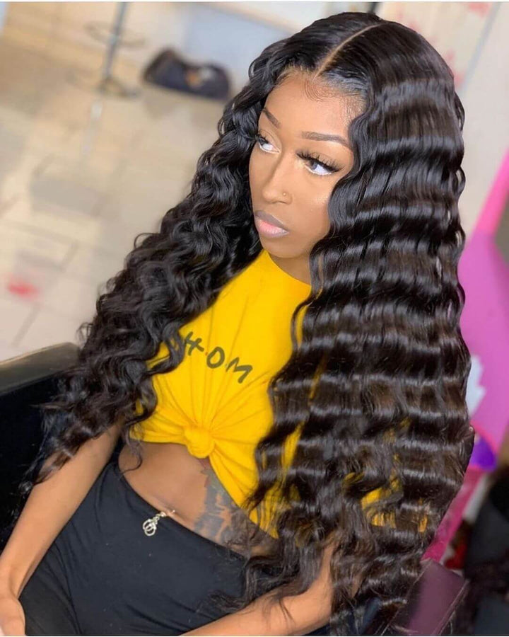 Indian Loose Deep 3 Bundles With 4×4 Closure 15A Grade 100% Human Virgin Hair Bling Hair