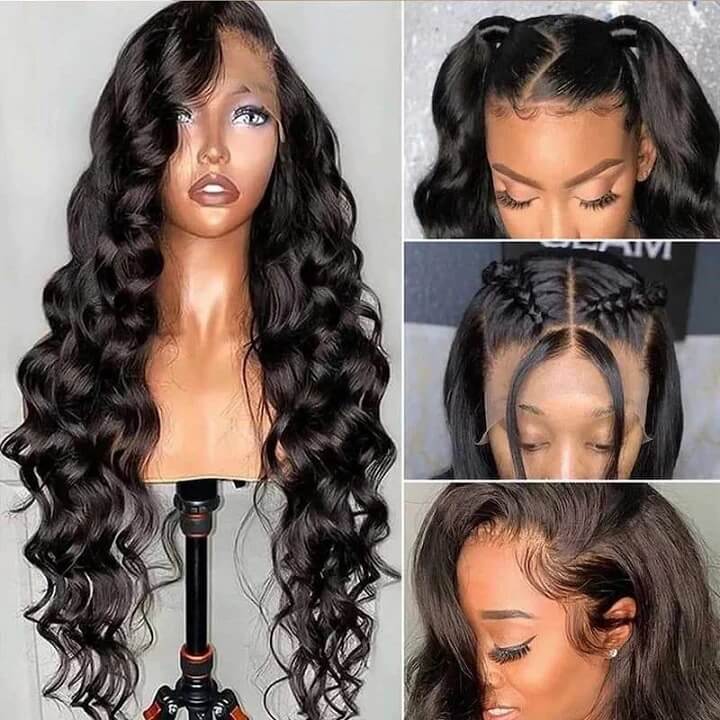 360 Loose Wave Wigs With Pre-plucked Natural Hairline Remy Human Hair Wig