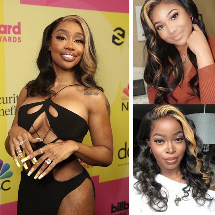 Bling Hair Highlight Virgin Wigs Ombre Brown Body Wave Transparent Lace Front Wigs 13x4 / 4x4 Lace Wigs Human Hair Wigs