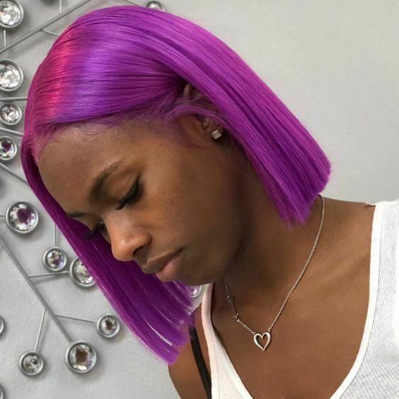 Peluca frontal de encaje transparente de color caramelo 13 * 4 Pelucas rectas de Bob corto Blinghair 