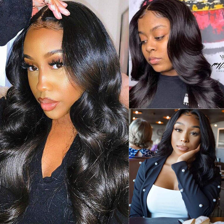 Body Wave 3 Bundles With 4×4 Closure 100% Virgin Hair Blinghair