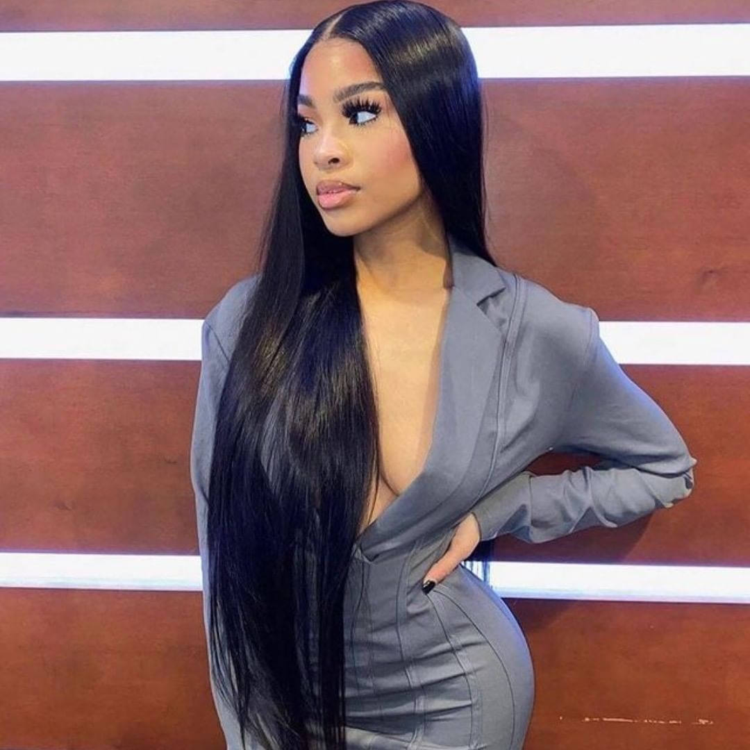 Brazilian Straight Bundles With 7×7 Closure 10A Grade 100% Human Remy Hair Bling Hair - Bling Hair