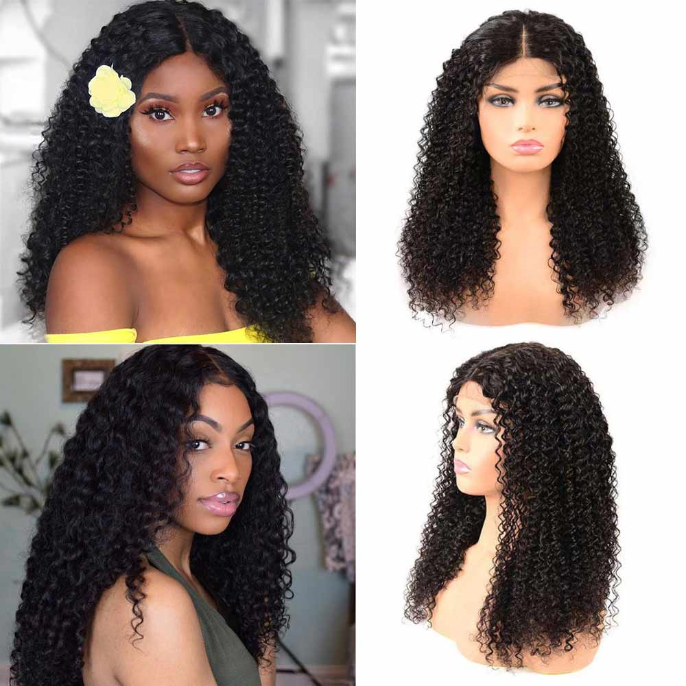 Kinky Curly 13X4 Lace Front Wig 100% Human Hair Wigs