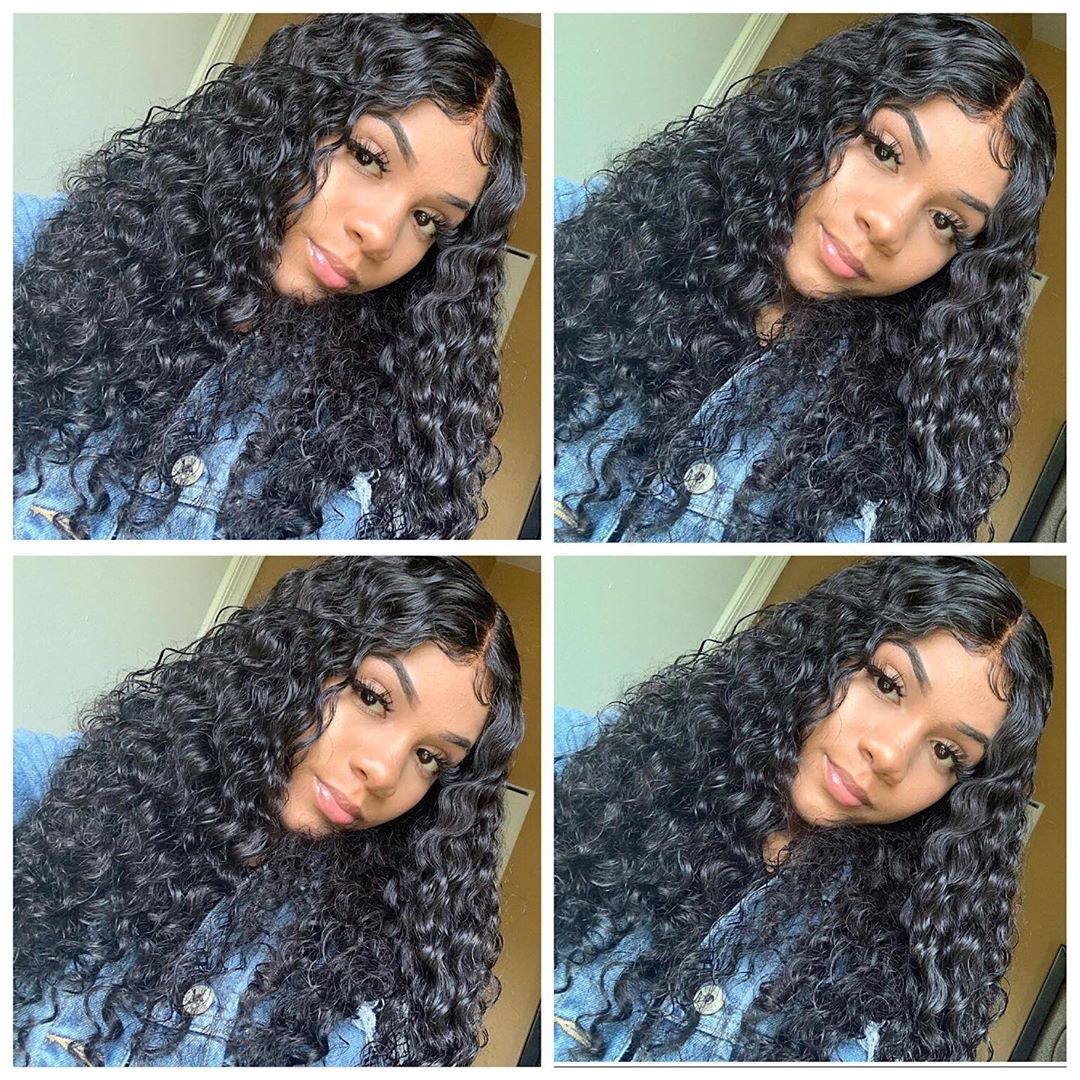 Water Wave 4 Bundles With 13×4 Free Part Lace Frontal 15A Grade Virgin Hair BlingHair