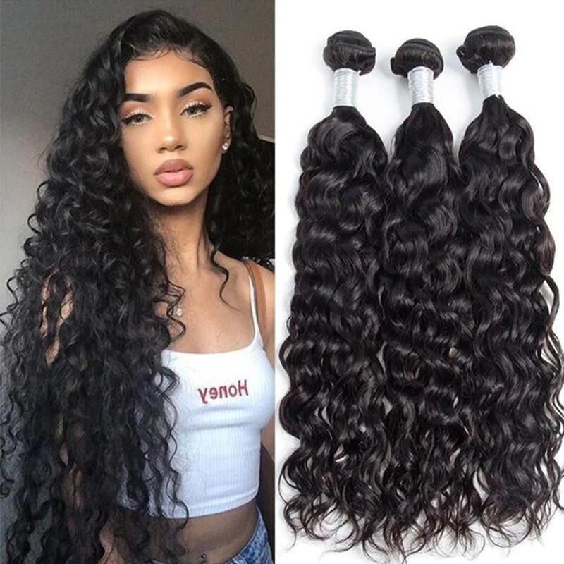 Water Wave 3 Bundles Brazilian 100% Virgin Hair Weave Bling Hair